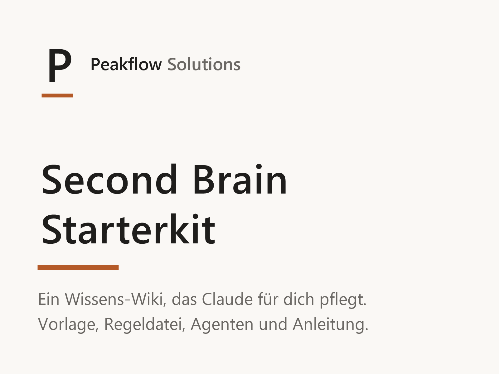 Titelbild des Second Brain Starterkits